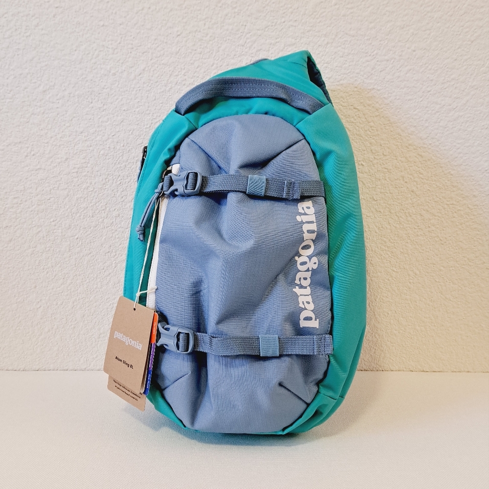 Patagonia 8L Atom Sling Bag EDC in Fresh Teal